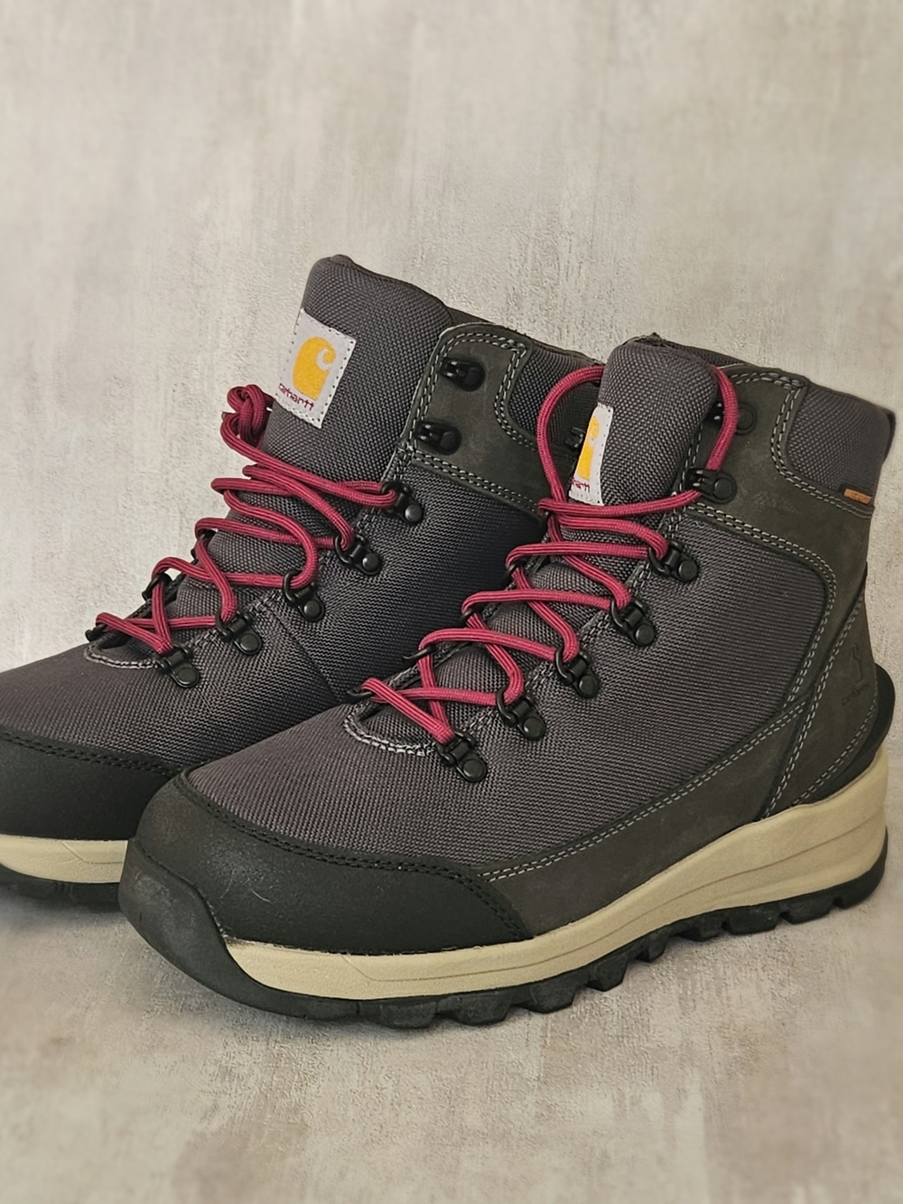 Carhartt Women's 6" Waterproof Soft Toe Work Boots Grey Pink Size 10 M - Picture 12 of 12